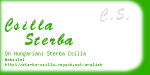 csilla sterba business card